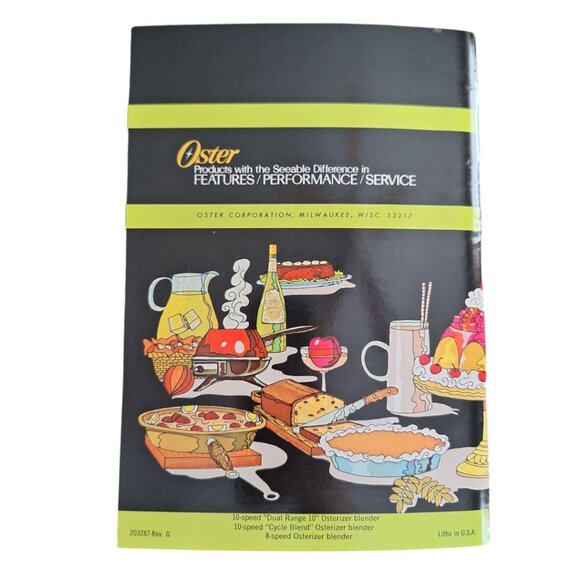 Osterizer Blender Spin Cook Book 8 10 Speeds Tips Recipes Care Cleaning Manual - Picture 2 of 8